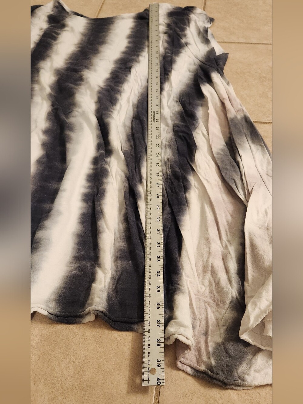 Free People Xl Or L Black And White Tie-Dye Midi Dress - Picture 7 of 11